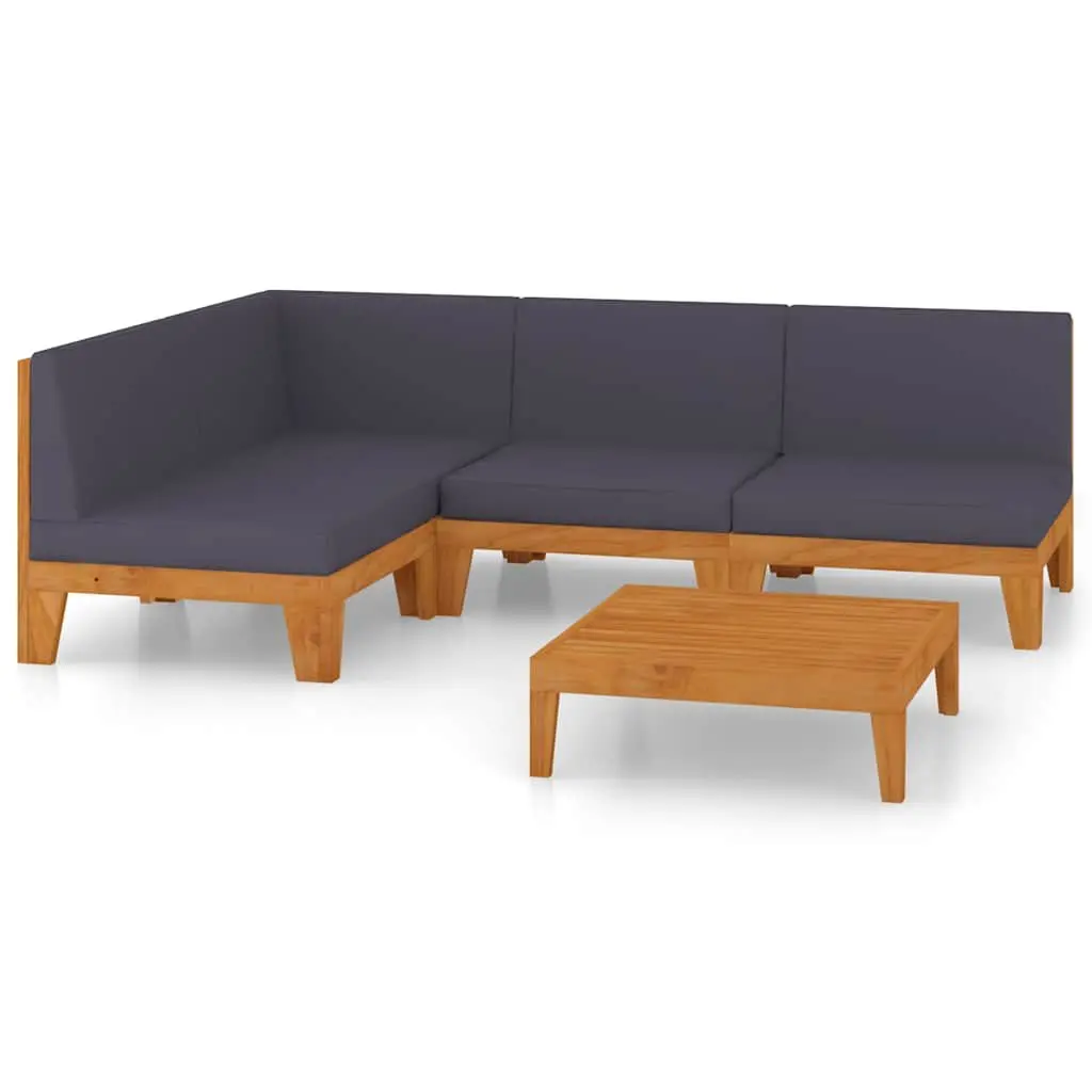 Garden Lounge Set 5 Piece Outdoor Furniture with Cushions Modular Patio Seating