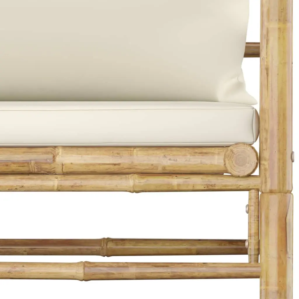 Garden Lounge Set 7 Piece Outdoor Furniture Bamboo Modular Arrangement Cushions