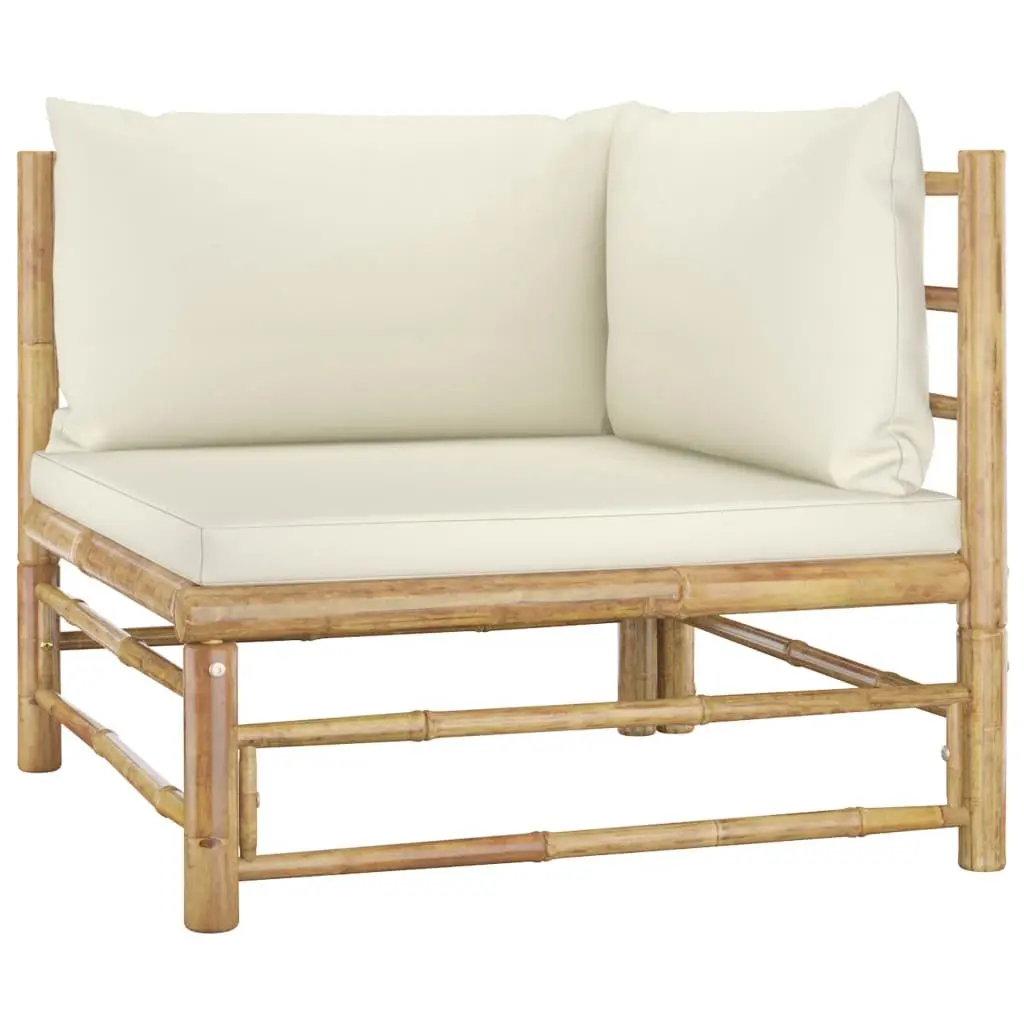 Garden Lounge Set 7 Piece Outdoor Furniture Bamboo Modular Arrangement Cushions