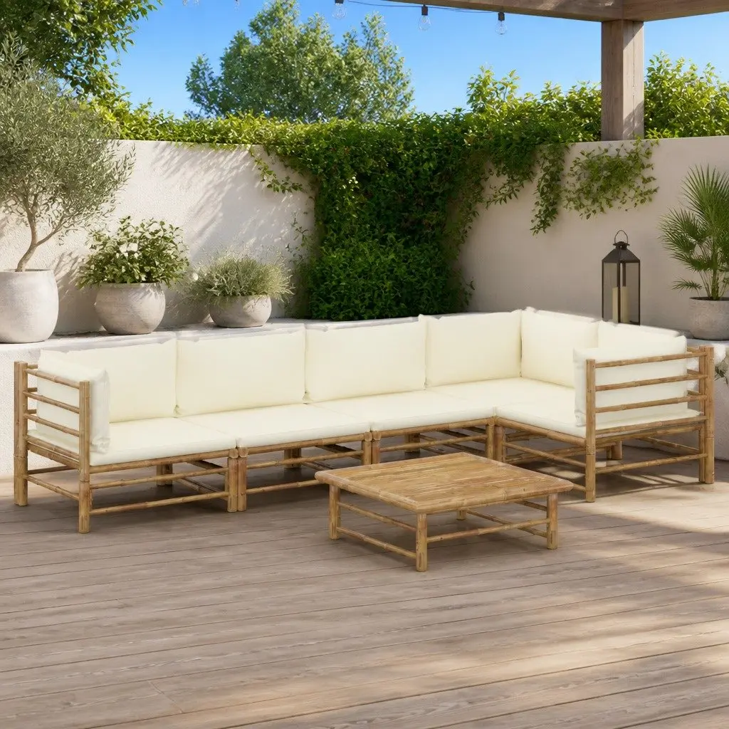 6-Piece Modular Lounge Set for Outdoor Relaxation