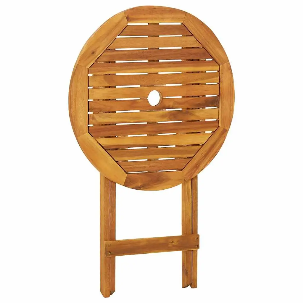 Folding Garden Dining Set 3 Piece Outdoor Table Chairs Wood Furniture Patio