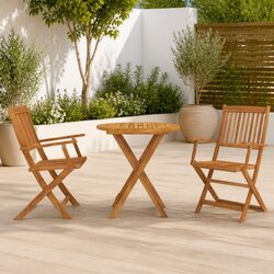 Compact 3-Piece Folding Garden Dining Set for Outdoors