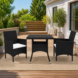 3 Piece Garden Dining Set: Stylish and Sturdy