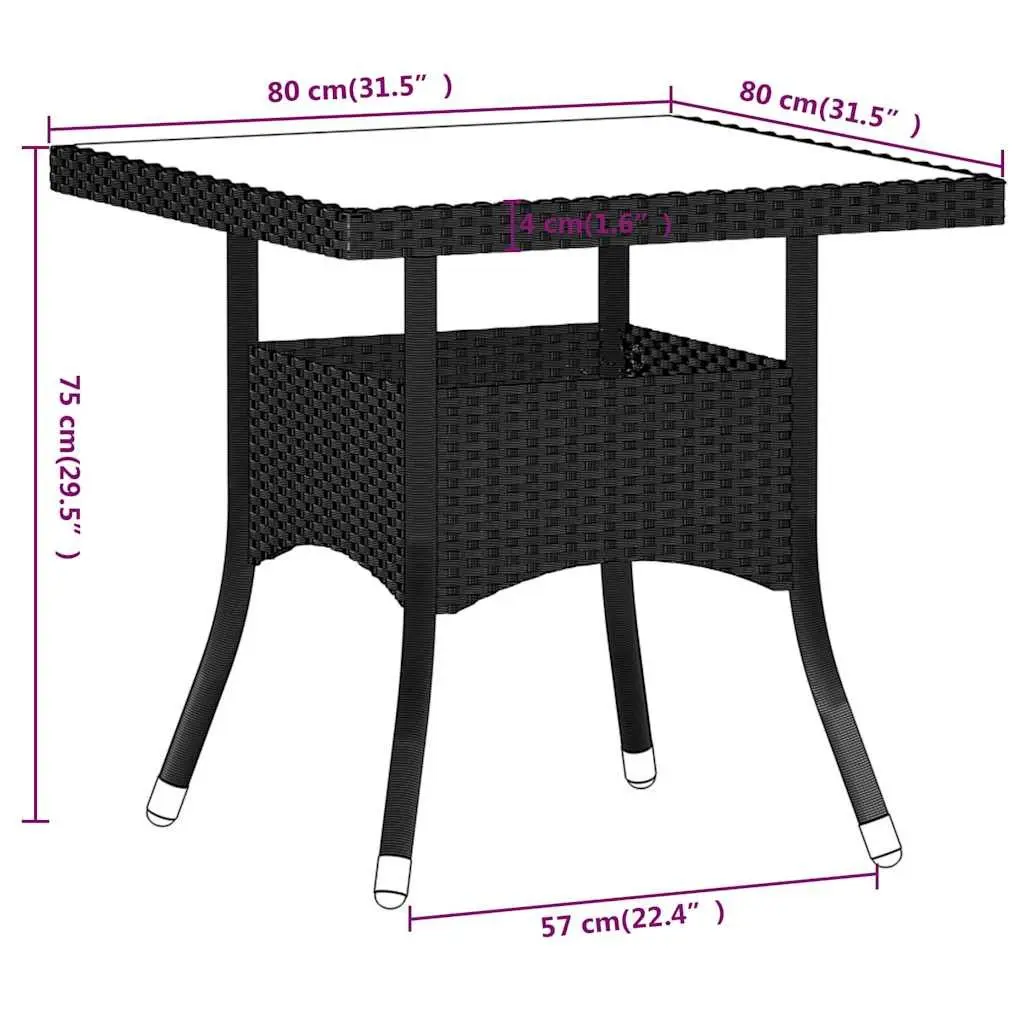 Garden Dining Set 5 Piece Outdoor Furniture Table Chairs Grey Rattan Tempered