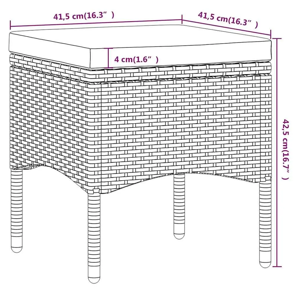 5 Piece Outdoor Dining Set Garden Patio Furniture PE Rattan Acacia Wood Grey