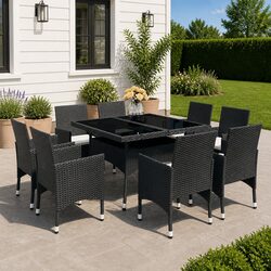 Compact and Stylish 9 Piece Outdoor Dining Set