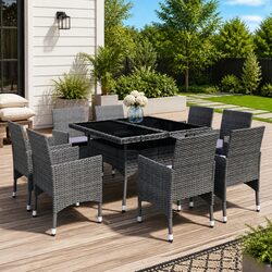 Compact 9-Piece Outdoor Dining Set for Any Occasion