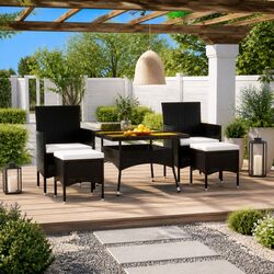 Concise Outdoor Dining Set with Comfort Features