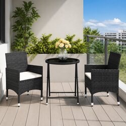Compact 3 Piece Bistro Set for Outdoor Enjoyment