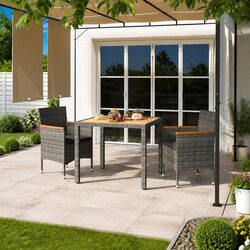 Concise Garden Dining Set: 3 Pieces for Outdoors