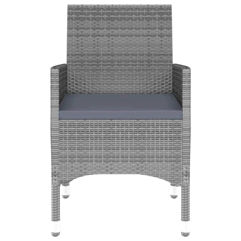 7 Piece Garden Dining Set Grey Rattan Outdoor Patio Furniture Weather Resistant