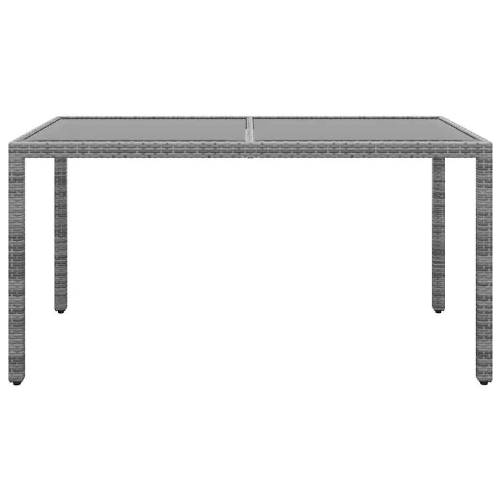 7 Piece Outdoor Dining Set Garden Patio Table Chairs PE Rattan Grey Furniture