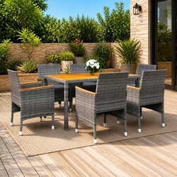 Concise 7 Piece Garden Dining Set Overview