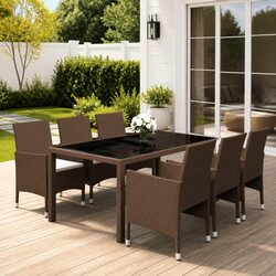 Concise 7 Piece Garden Dining Set Overview
