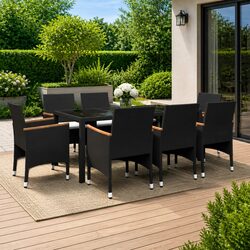 9 Piece Outdoor Dining Set: Durable and Elegant