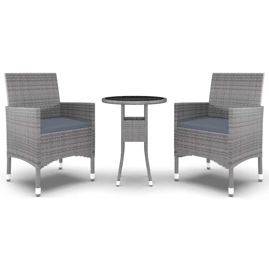 Grey Garden Dining Set with Cushions
