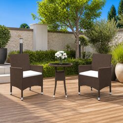 Compact and Stylish 3 Piece Dining Set for Outdoors