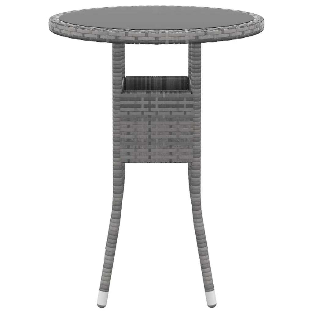 Garden Dining Set Grey 3 Piece Outdoor Patio Furniture Table Chairs