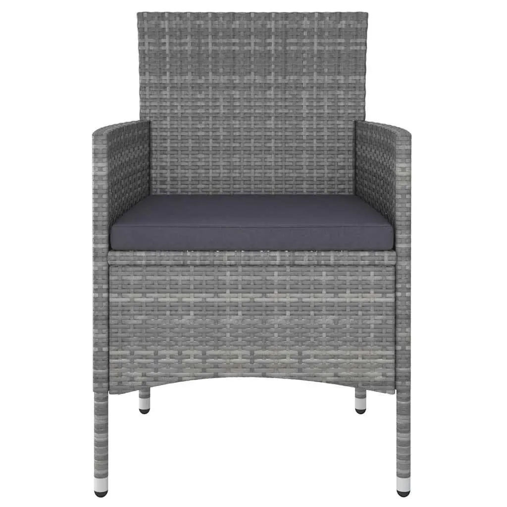 Garden Lounge Set 5 Piece Outdoor Furniture Patio Seating Poly Rattan Grey