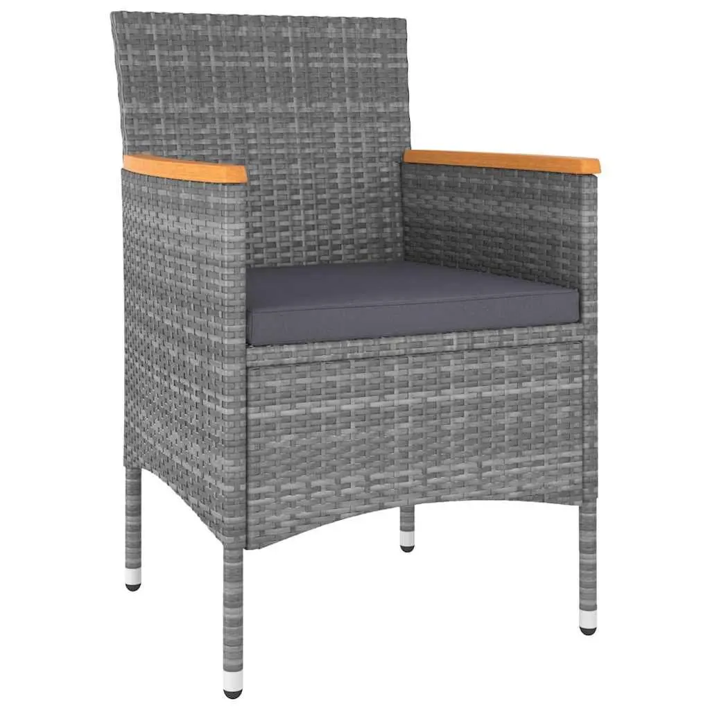 Garden Lounge Set Grey 5 Piece Outdoor Patio Furniture Poly Rattan Seating