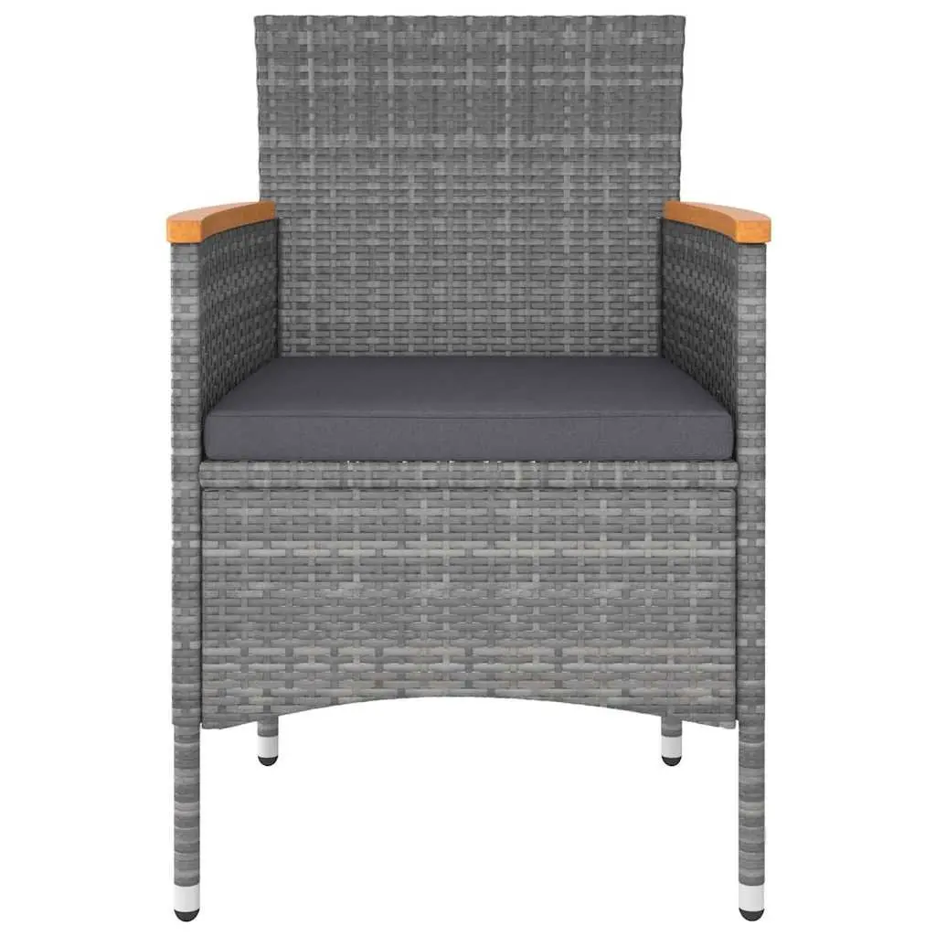 Garden Lounge Set Grey 5 Piece Outdoor Patio Furniture Poly Rattan Seating