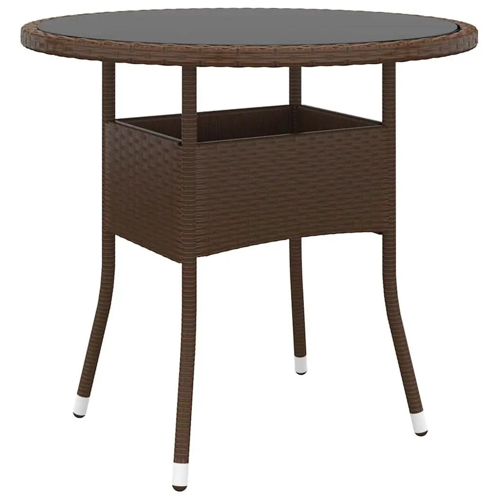 Garden Dining Set 5 Piece Outdoor Furniture Patio Table Chairs Brown Rattan