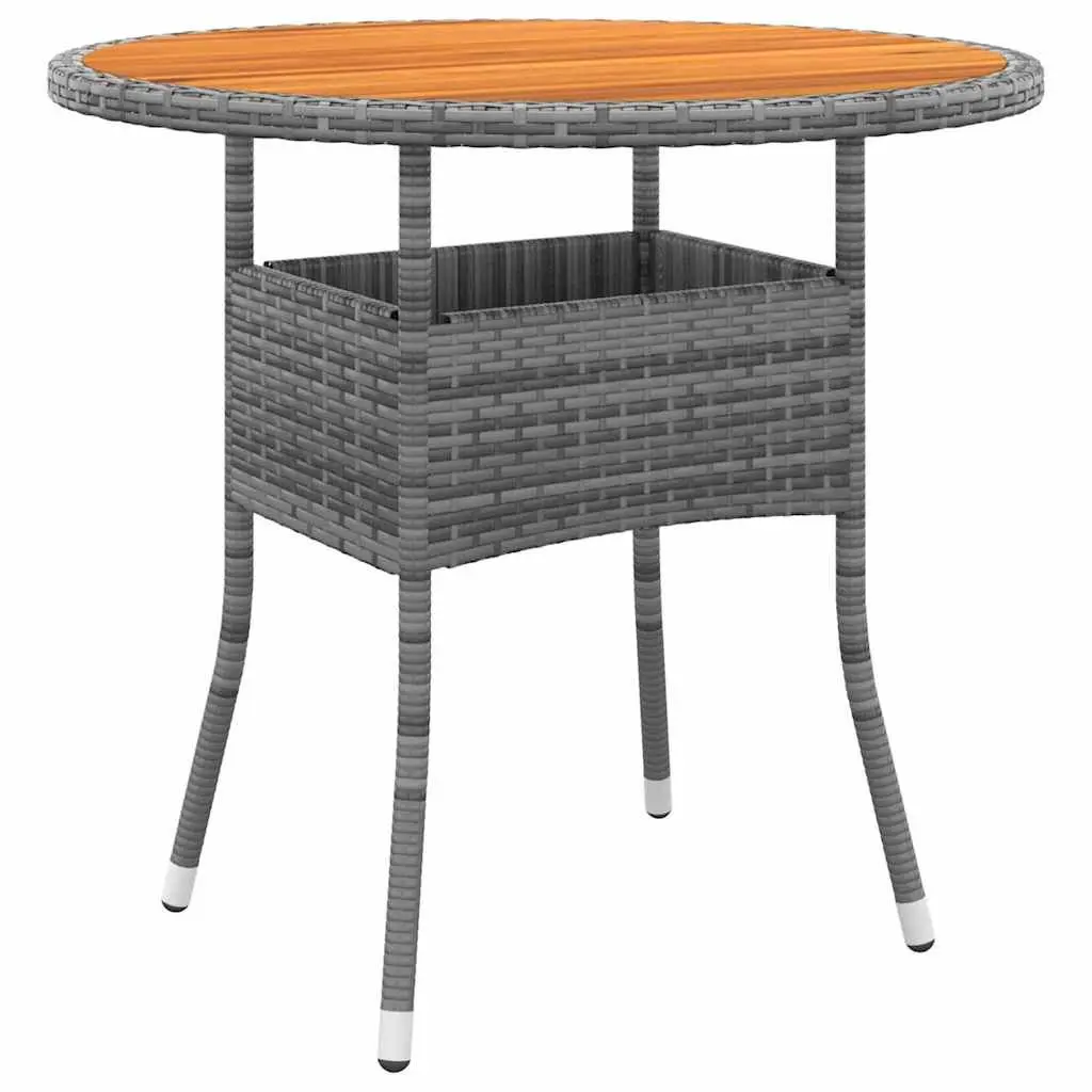 Garden Dining Set 5 Piece Outdoor Patio Furniture Poly Rattan Grey Table Chairs