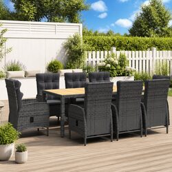 9-Piece Outdoor Dining Set – Compact and Stylish