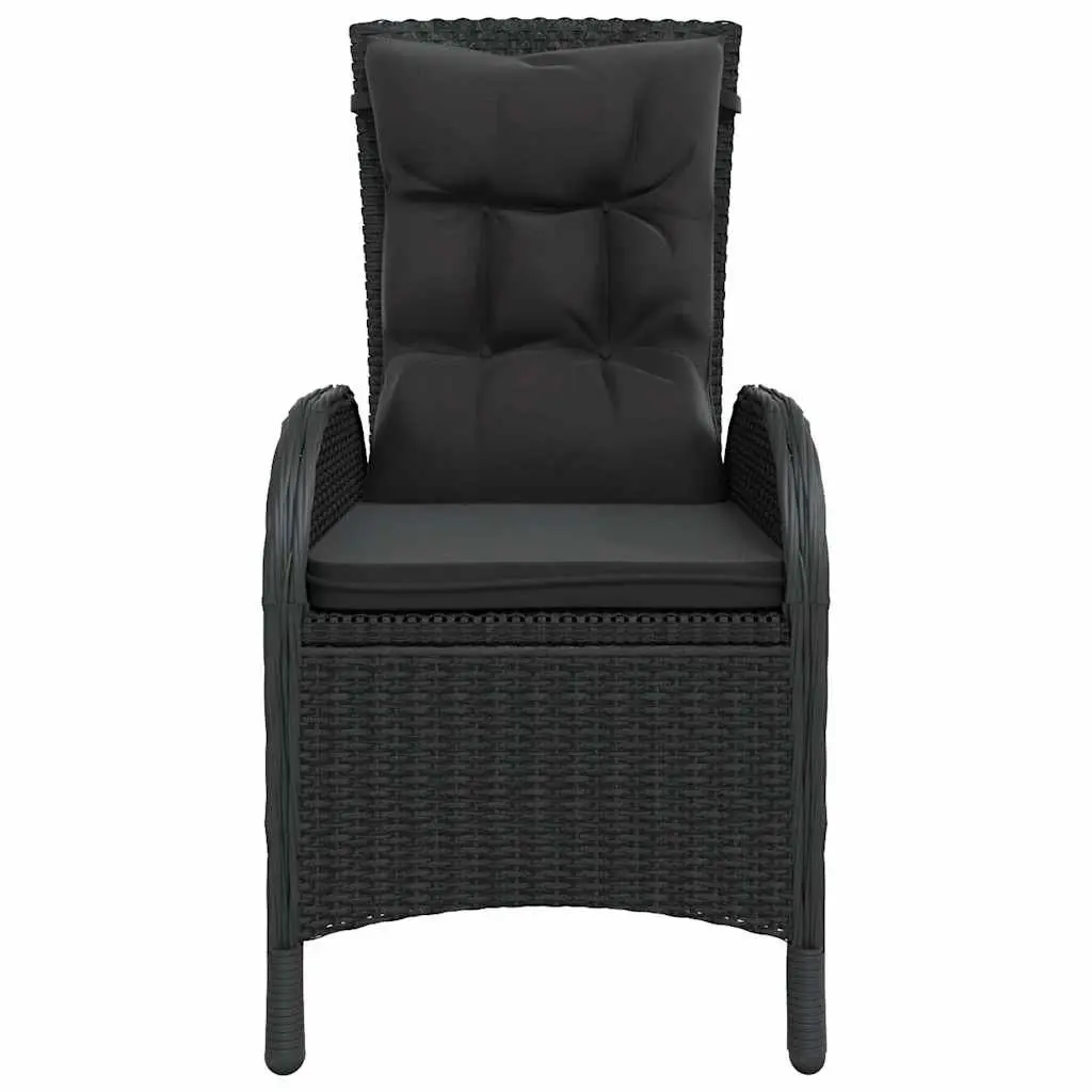 Garden Dining Set 11 Piece Outdoor Furniture Poly Rattan Patio Black