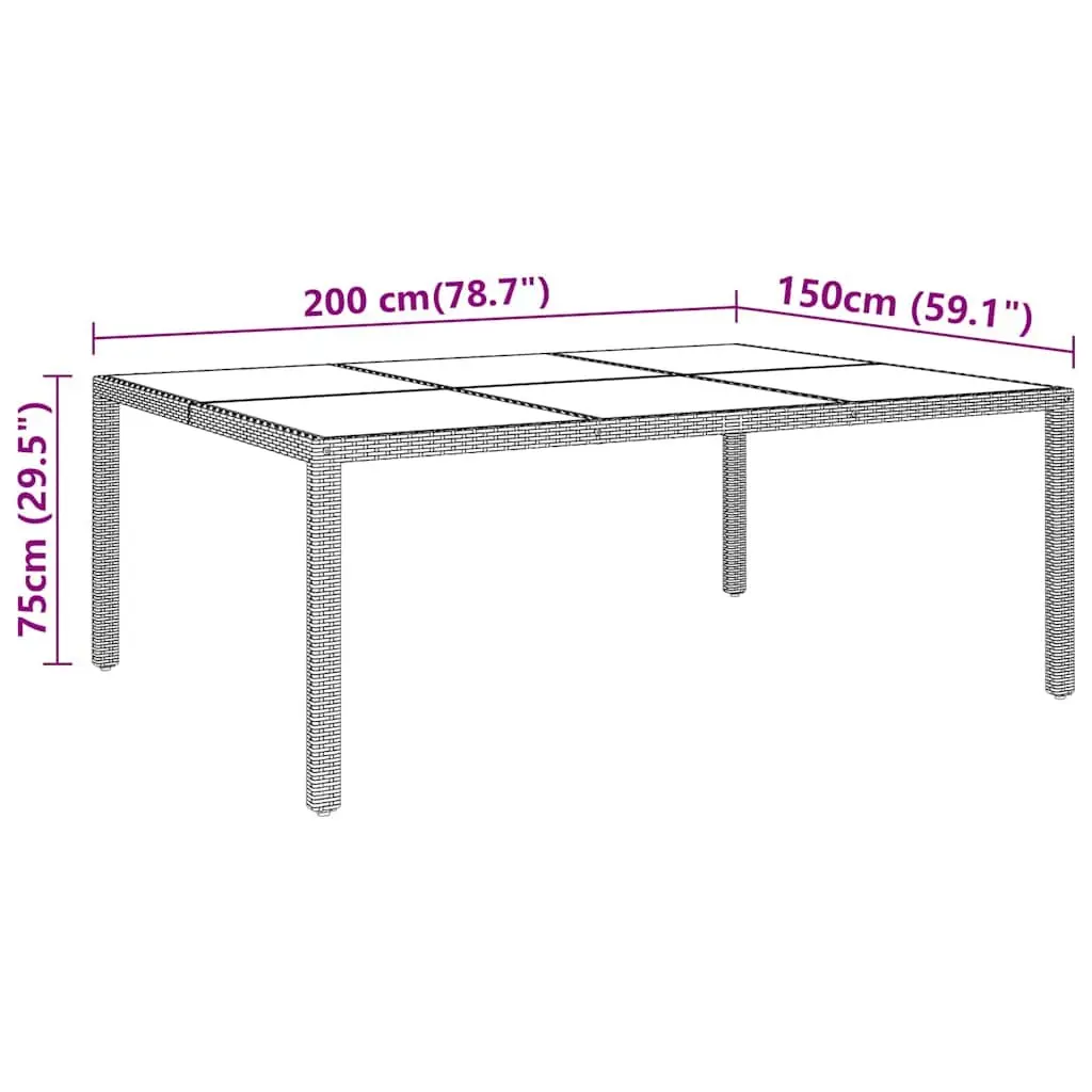 Garden Dining Set Grey 11 Piece Outdoor Furniture PE Rattan Steel Patio Table
