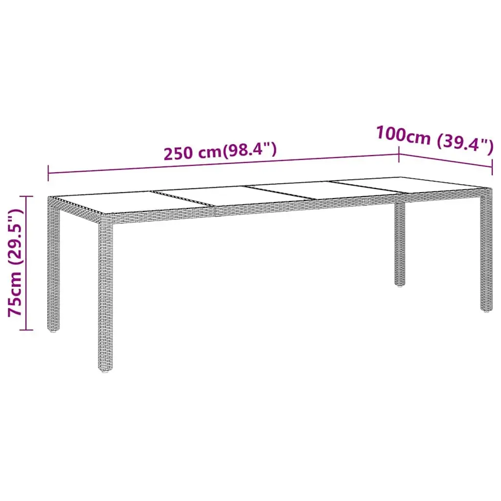11 Piece Garden Dining Set Black Steel PE Rattan Weather Resistant Cushions Included