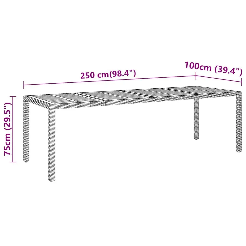 11 Piece Garden Dining Set Black Steel Rattan Weather Resistant Outdoor Furniture
