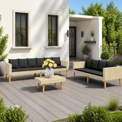 3 Piece Lounge Set for Outdoor Spaces