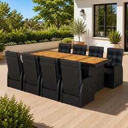 9 Piece Dining Set for Outdoor Use