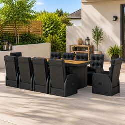 Compact and Elegant 11-Piece Outdoor Dining Set