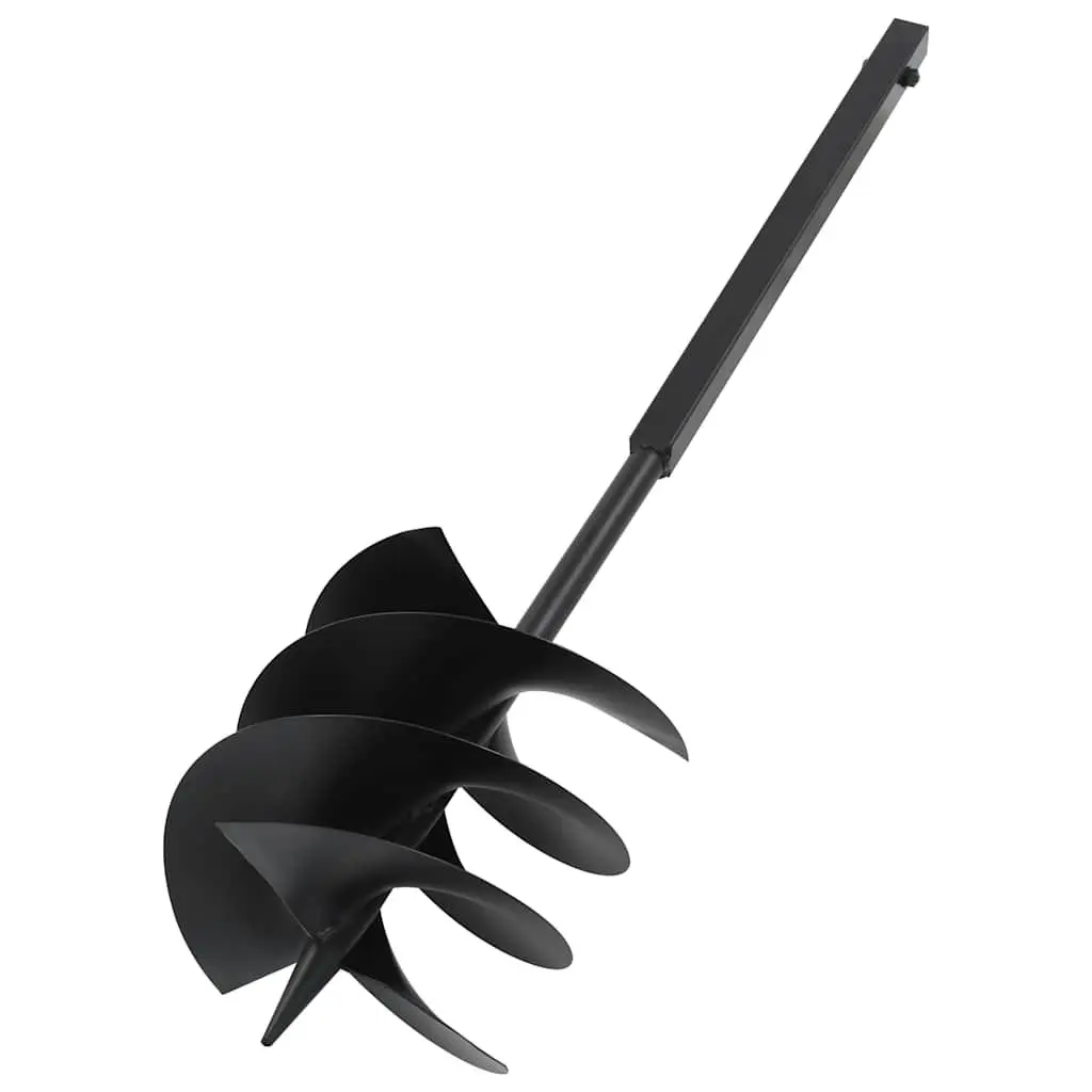 Ground Drill Auger 250mm Steel Ergonomic Handle Extended Length for Soil Aeration Composting