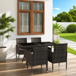 Garden Dining Set: Modern 5 Piece Outdoor Furniture