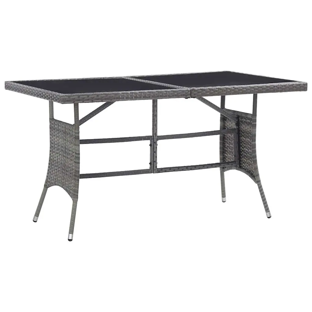 Garden Dining Set Grey 5 Piece Outdoor Furniture Table Chairs Rattan