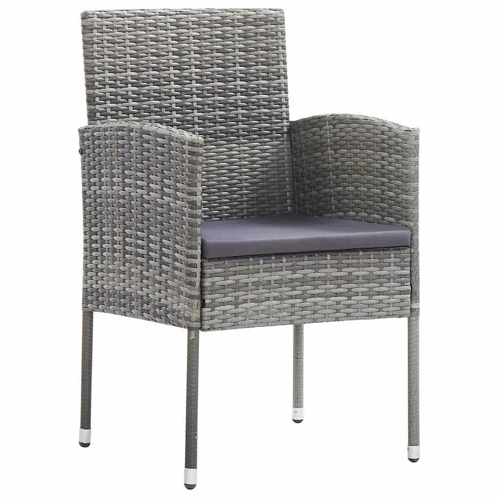 Garden Dining Set Grey 9 Piece Outdoor Furniture Table Chairs Rattan