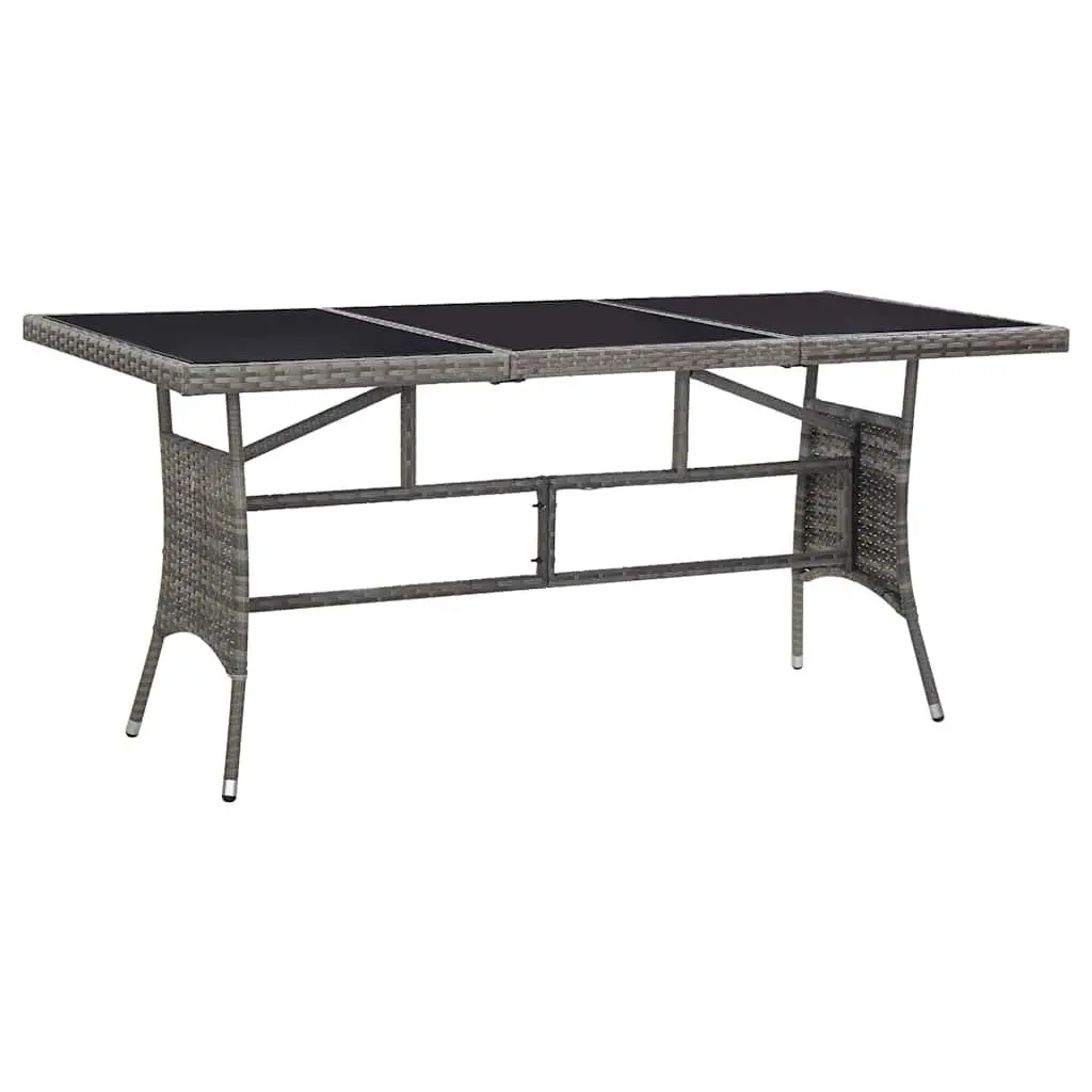 Garden Dining Set Grey 9 Piece Outdoor Furniture Table Chairs Rattan