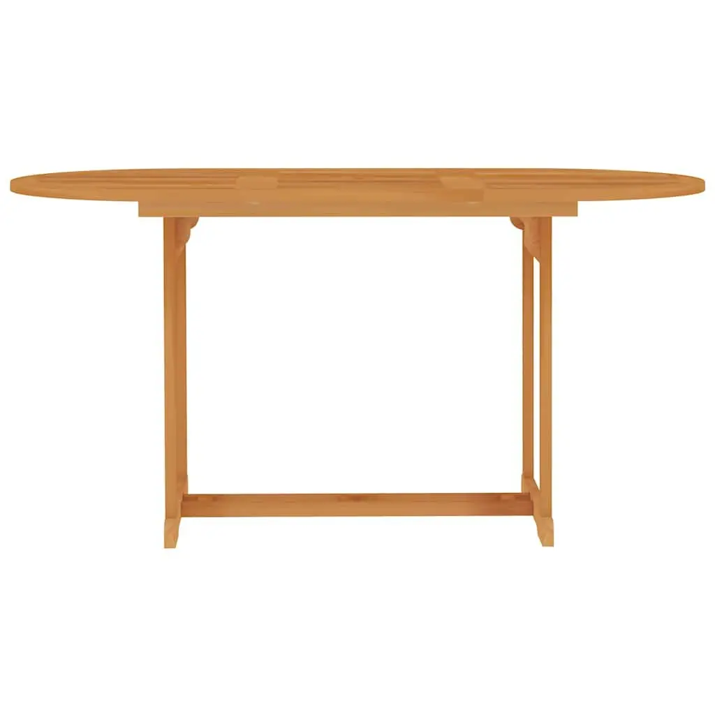 5 Piece Teak Garden Dining Set with Folding Chairs