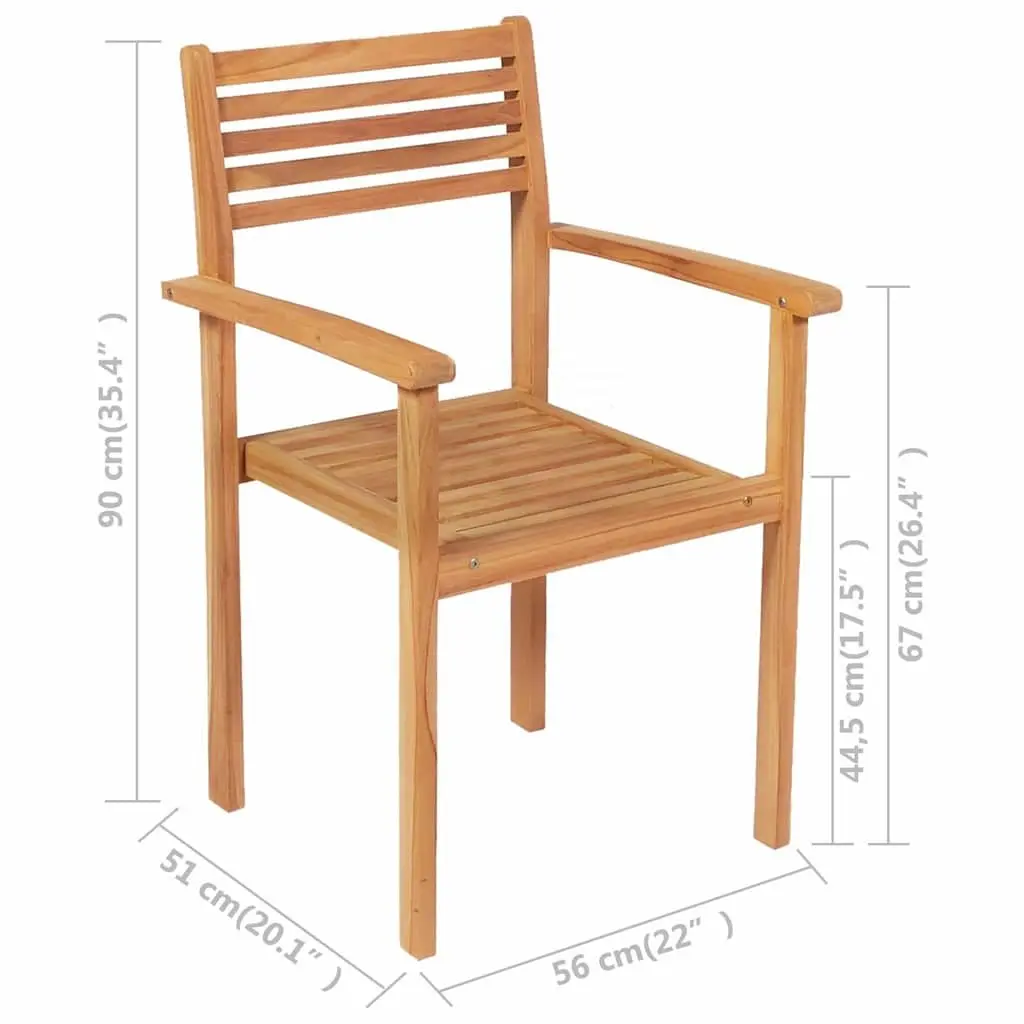 5 Piece Garden Dining Set Teak Wood Table Chairs Outdoor Patio Furniture Brown