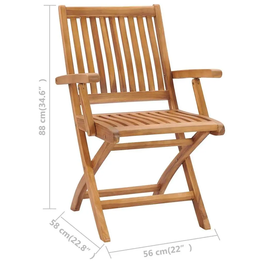 5-Piece Teak Garden Dining Set for Outdoor Enjoyment