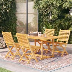 5-Piece Teak Garden Dining Set - Stylish & Functional