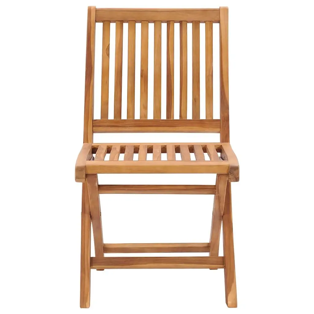5 Piece Garden Dining Set Teak Wood Table Chair Outdoor Patio Furniture Brown