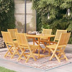 Concise 7 Piece Outdoor Dining Set in Teak Wood