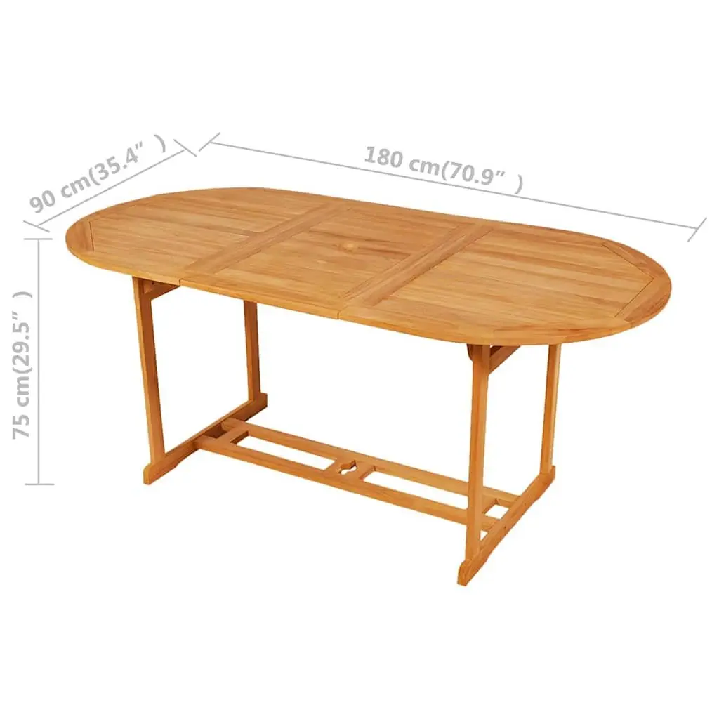 7 Piece Garden Dining Set Solid Teak Wood Table Chairs Patio Furniture Outdoor