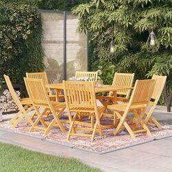 Compact and Elegant 9 Piece Outdoor Dining Set