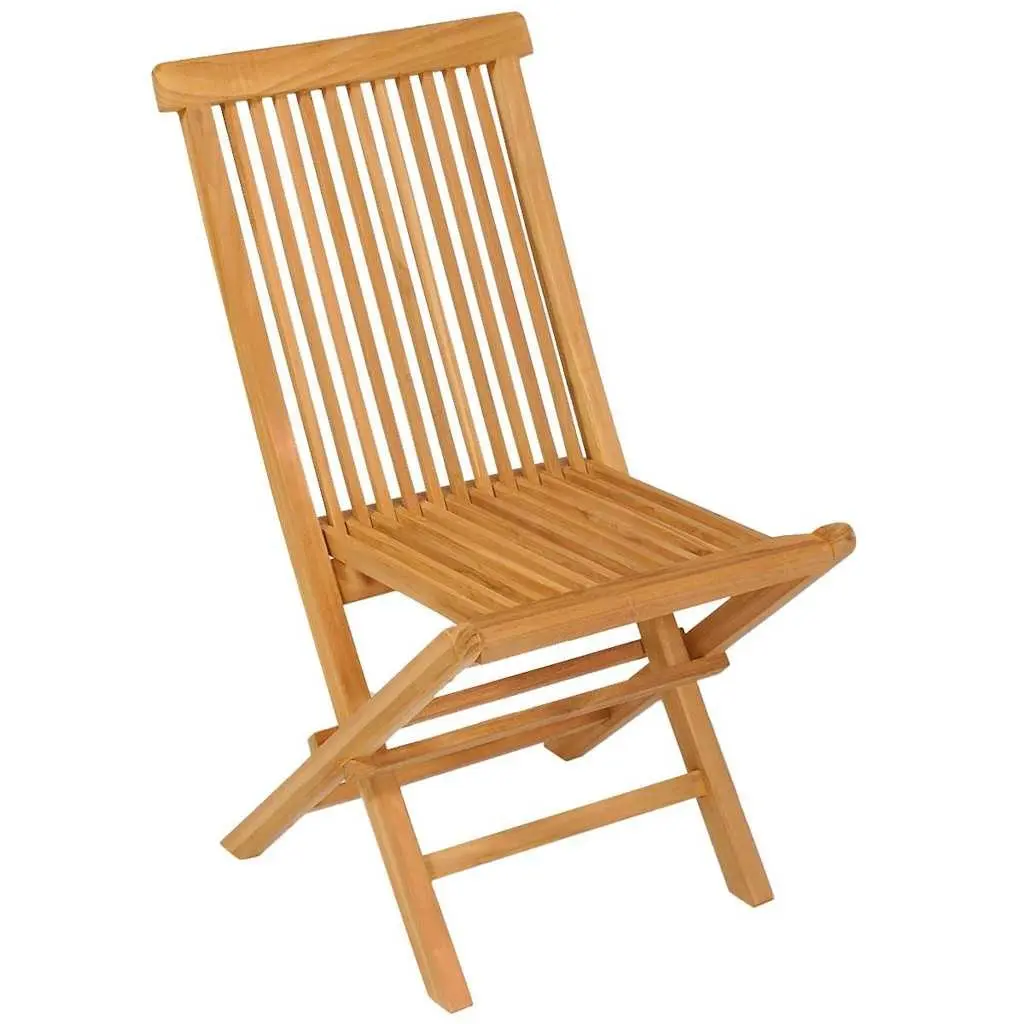 5 Piece Garden Dining Set Brown Teak Wood Outdoor Furniture Table Chairs
