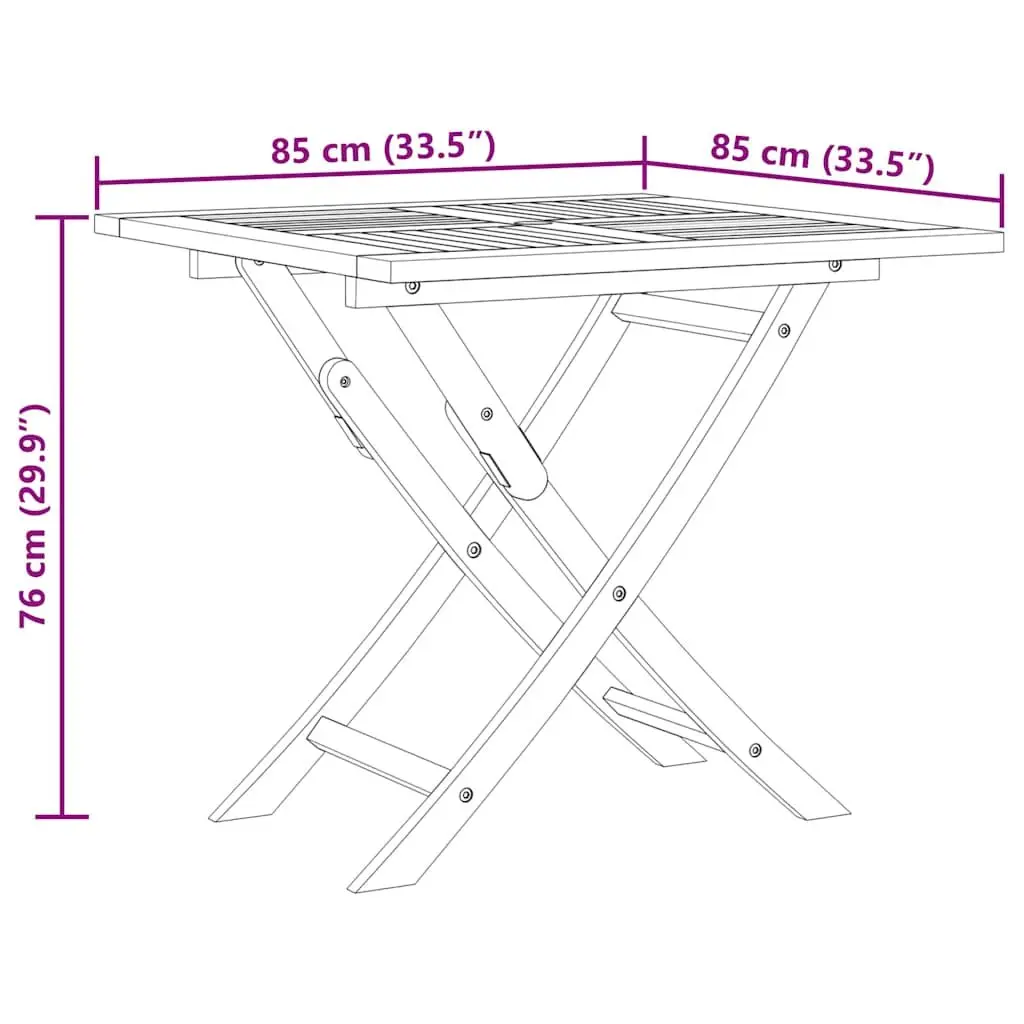 Garden Dining Set 5 Piece Outdoor Furniture Table Chairs Folding Patio Seating
